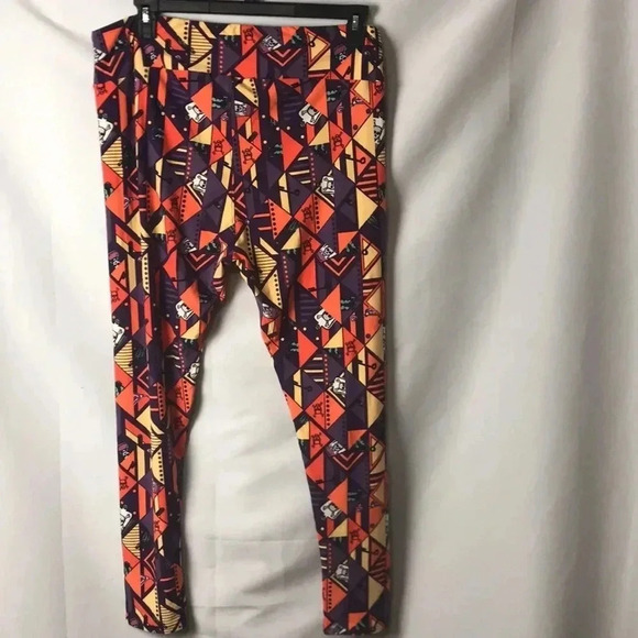 LULAROE HALLOWEEN SKELETON LEGGINGS TALL CURVY 2 CLEAN NO PILLING SOFT COMFY - Picture 8 of 13